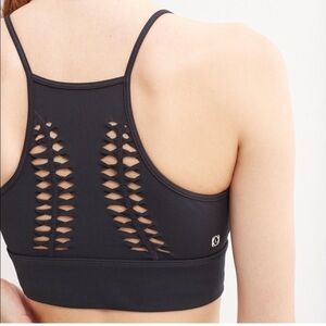 Le Ore Lucca Laser Cut Studio Sports Bra Black sz XS